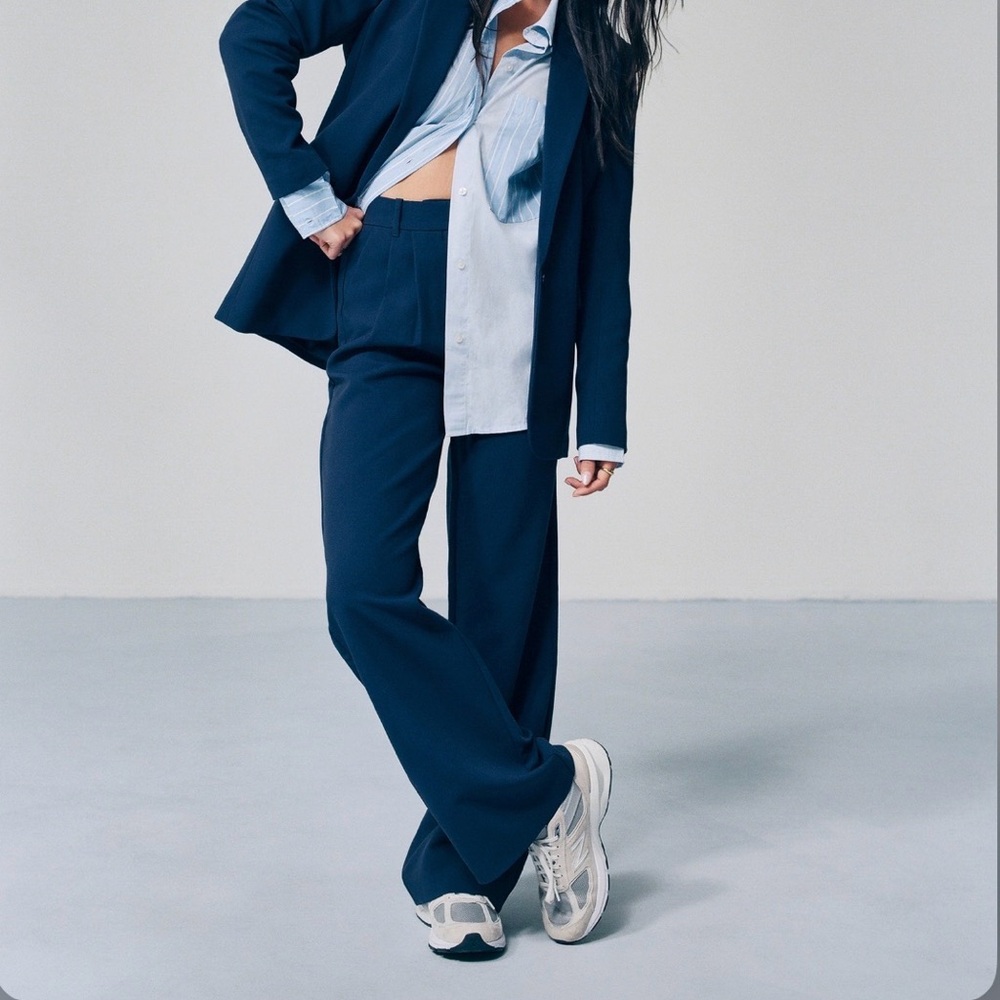 Abercrombie & Fitch Navy Blue Trousers